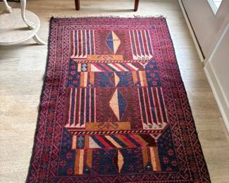 100% wool area rug - hand-made - hand-tied fringe