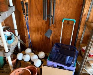 Wind chime and walking poles