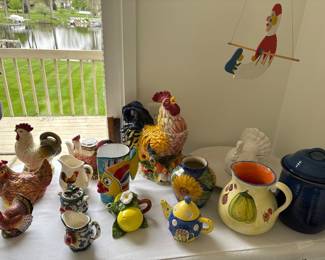 Roosters, teapots and canisters