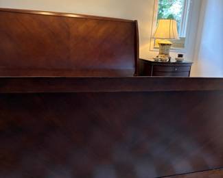 Another view of the king sleight bed and nightstand
