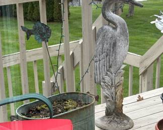 Copper planter, cement sculpture and more!