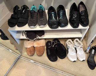 Athletic shoes, loafers, and house shoes - size 7 - 8