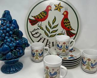 Inarco Ceramic Fruit Display  Plates And Cups Made In Japan  More