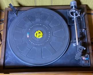 Kenwood AMFM Stereo Receivers BIC Turntable And Lot With Albums And 45 Records