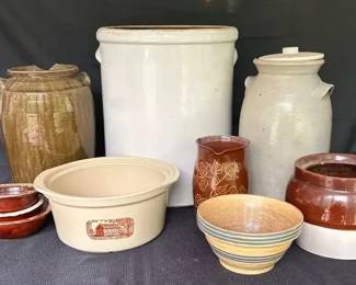 Western Stoneware Ceramic Pot And Assorted Pot