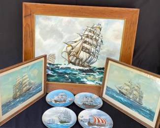 Sailing Ships Pictures And Decorative Plates
