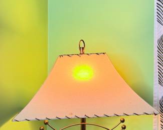 fiberglass shade mid-century atomic lamp