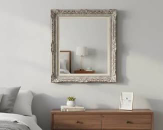 Wood frame mirror