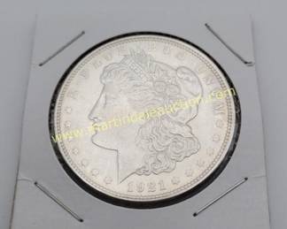 1921 Morgan silver dollar