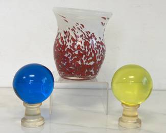 Lot 6626  Hand Blown Glass Vase Orbs