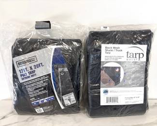 Lot 6071  Poly Tarps  Roughneck Extreme Duty Black Mesh Shade Tarp