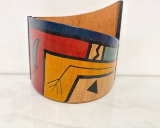 Lot 6277  Reut Shahar Signed Kakadu Bentwood Storage Bin
