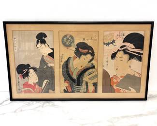 Lot 6295  Vintage Japanese Woodblock Art Print
