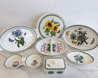 Lot 6167  Portmeirion Botanic Garden Serving Platters Butter Dish Etc