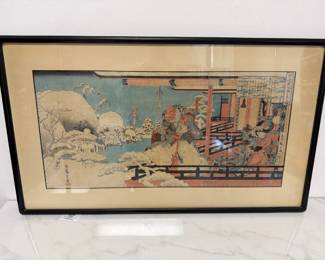 Lot 6305  Taira no Kiyomoris Spectral Vision  Japanese Woodblock Art Print