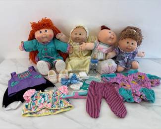 Lot 6459  Vintage Cabbage Patch Kid Dolls ClothingAccessories Toys
