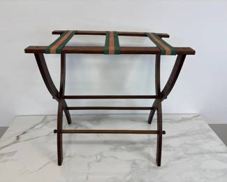 Lot 6603  Vintage Wooden Folding Luggage Rack
