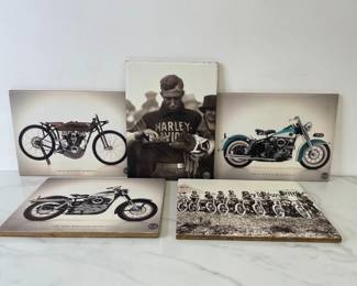 Lot 6151  Harley Davidson Archives Wood Panel Art