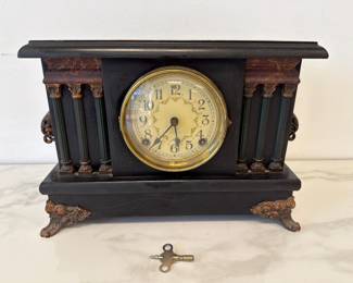 Lot 6498  Antique Sessions Mantle Clock
