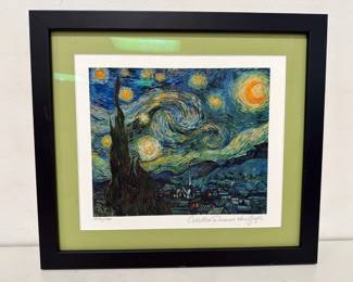Lot 6263  Domaine Van Gogh Starry Night Limited Edition Reproduction Art Print with COA