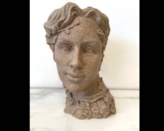 Lot 6526  Resin GreekRoman Bust Head Planter
