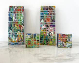 Lot 6327  Rose Warner Chapel Hill, NC Mixed Media Woven Wall Art