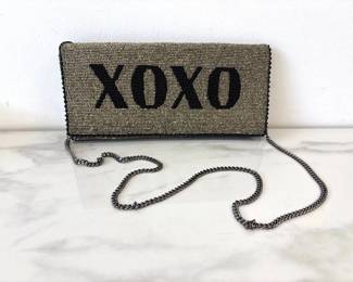 Lot 6516  Mary Frances Beaded ClutchShoulder Bag  XOXO Design w COA