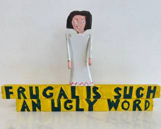 Lot 6164  Outsider Folk Art Signed Lu Meary