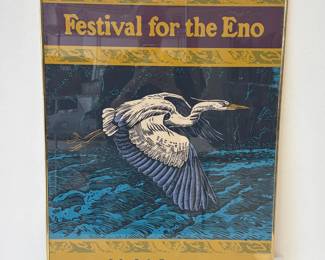 Lot 6482  Jenny Nyland 1994 Festival for the Eno Signed Limited Edition Poster  Durham NC