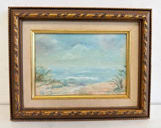 Lot 6202  Cathie Donleycott signed Seascape Oil Painting Art