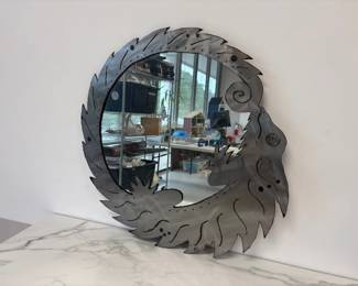 Lot 6635  Metal Lizard Wall Mirror