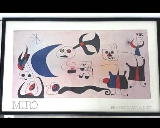 Lot 6312  Joan Miro  Femmes Dans La Nuit  Surrealist Art Poster