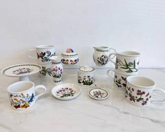 Lot 6168  Portmeirion Botanic Garden Tea Coffee Cups Vase Etc