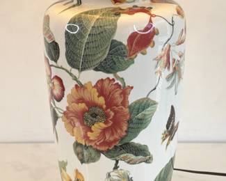 Lot 6203  Italian Floral Ceramic Lamp