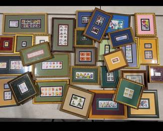 Lot 6169  Framed Stamp Art Collection