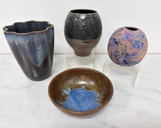 Lot 6285  Studio Pottery Vases Bowl