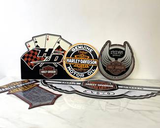 Lot 6156  HarleyDavidson Reproduction Tin Signs Anniversary Signs