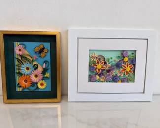 Lot 6198  Paper Quilled Floral Art