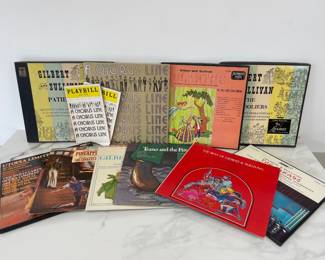 Lot 6334  Vintage Albums LPs  Theater Musicals Gilbert  Sullivan Chorus Line Etc