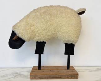 Lot 6495  Folk Art Sheep Lamb Sculpture