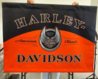 Lot 6150  Harley Davidson Motorcycles 105 Years Commemorative Wall Art Banner