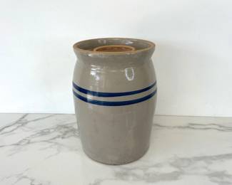 Lot 6425  Vintage Stoneware Butter Churn Crock