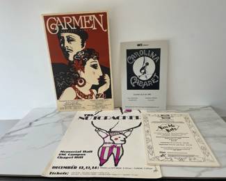 Lot 6418  Vintage Chapel Hill  Durham Theater Posters  The Nutcracker More