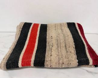 Lot 6274  Hand Loomed Wool Blanket Textile