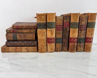 Lot 6430  Antique Leather Bound Books for Shelf Styling