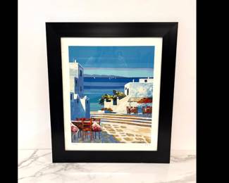 Lot 6293  Kerfily Signed  Mykonos II  Art Print with COA