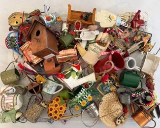 Lot 6192  Garden Themed Christmas Ornaments