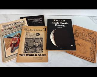 Lot 6433  Vintage Last Whole Earth Catalog Antique Scientific American Magazines Books