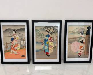Lot 6269  Trio Japanese Art Prints