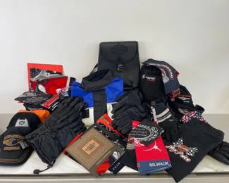Lot 6076  Harley Davidson Branded BandanasHatsGlovesBackpack More